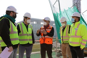 Secretaría de Obras Públicas de la Región Metropolitana realiza inspección a la construcción del nuevo edificio del Servicio Médico Legal.